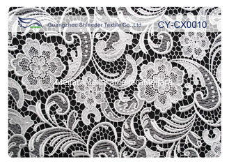 중국 Eco 친절한 수를 놓은 레이스 직물, 나일론 레이스 면 직물 CY-CX0010 협력 업체