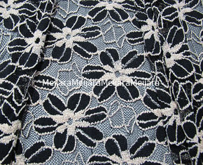 중국 까매던/백색 숙녀를 위한 Garment Sunflower Pattern CY-DK0008 탄력 있는 레이스 직물을 뜨개질을 했습니다 협력 업체