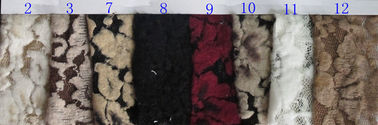 Stretchable 백색 꽃 솔질된 레이스, 레이온 나일론 스판덱스 직물 CY-LQ0003 협력 업체