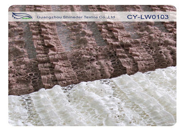 130cm 폭 SGS CY-LW0103를 가진 주문을 받아서 만들어진 색깔 뻗기 레이스 Breathable 직물 협력 업체