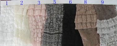 수축 저항하는 내복 뻗기 레이스 직물 검정 130cm 폭 CY-LW0182 협력 업체