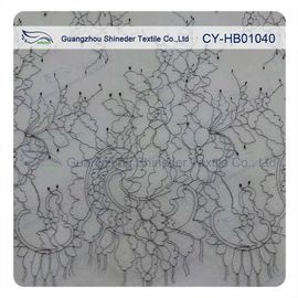 Chantilly 얇은 연약한 매력적인 꽃 신부 레이스, 나일론 가리비 결혼 예복 레이스 협력 업체